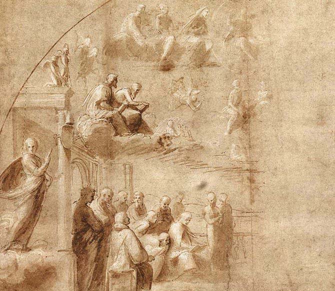 RAFFAELLO Sanzio Study for the Disputa